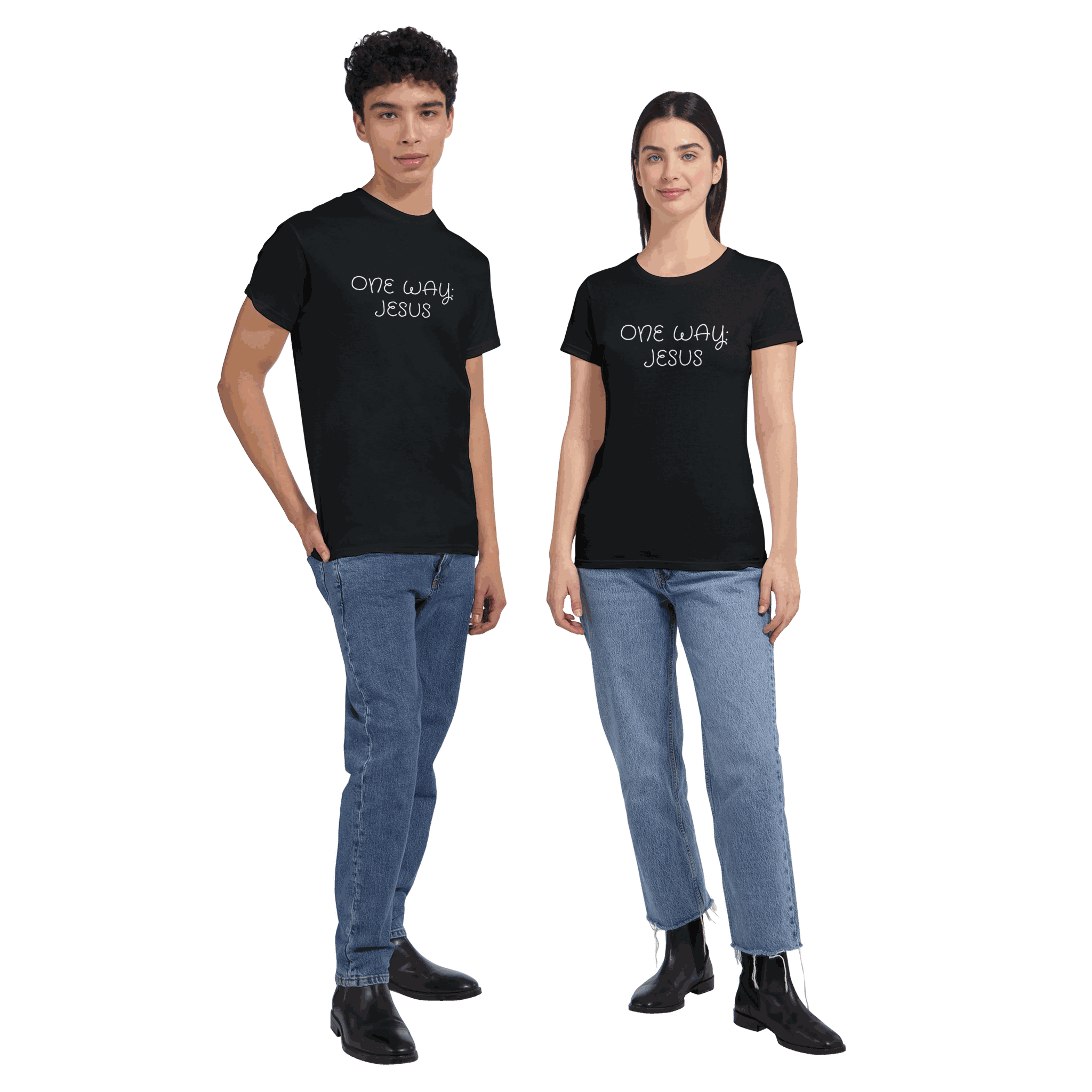 One Way Jesus Heavyweight Unisex Crewneck T-shirt