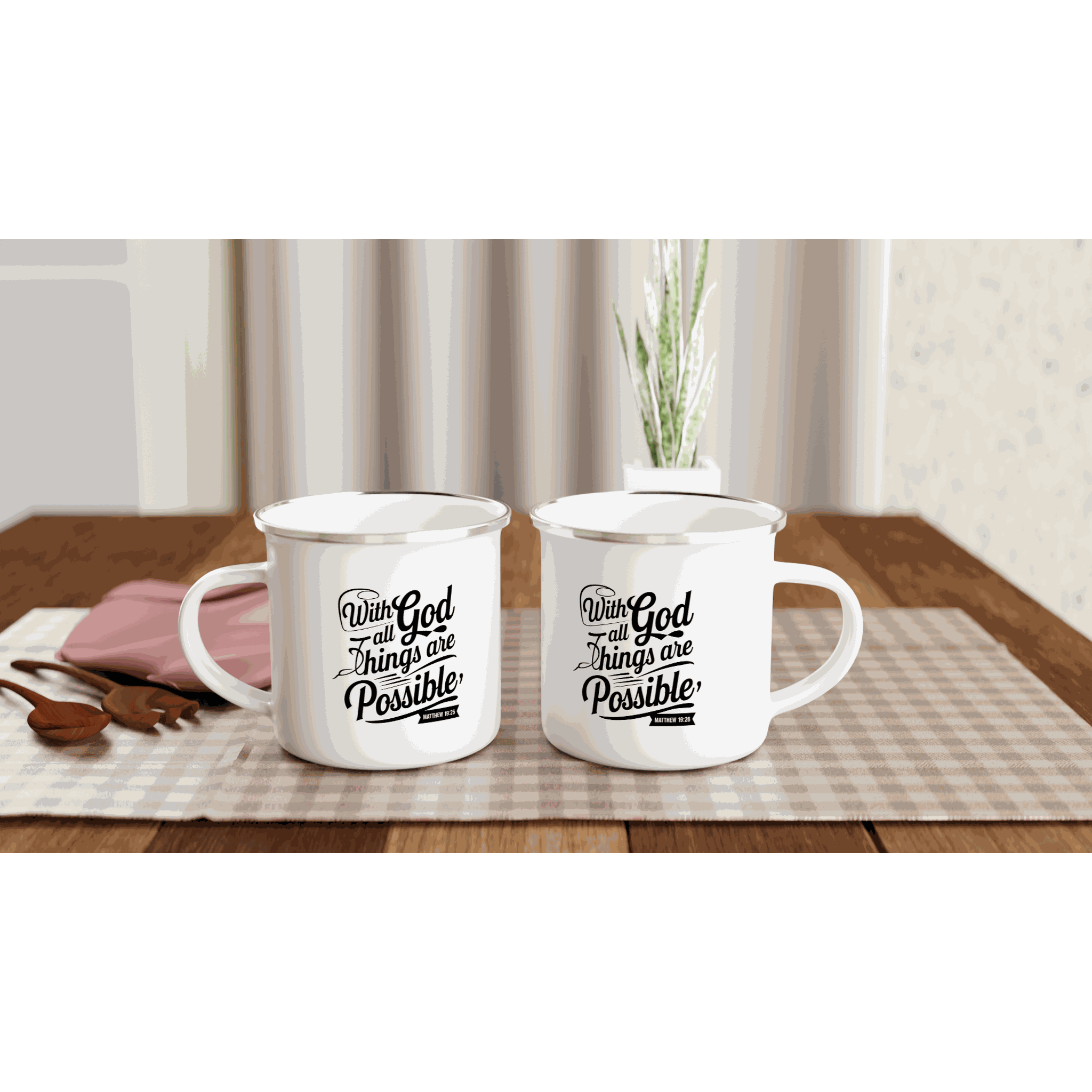 White 12oz Enamel Mug