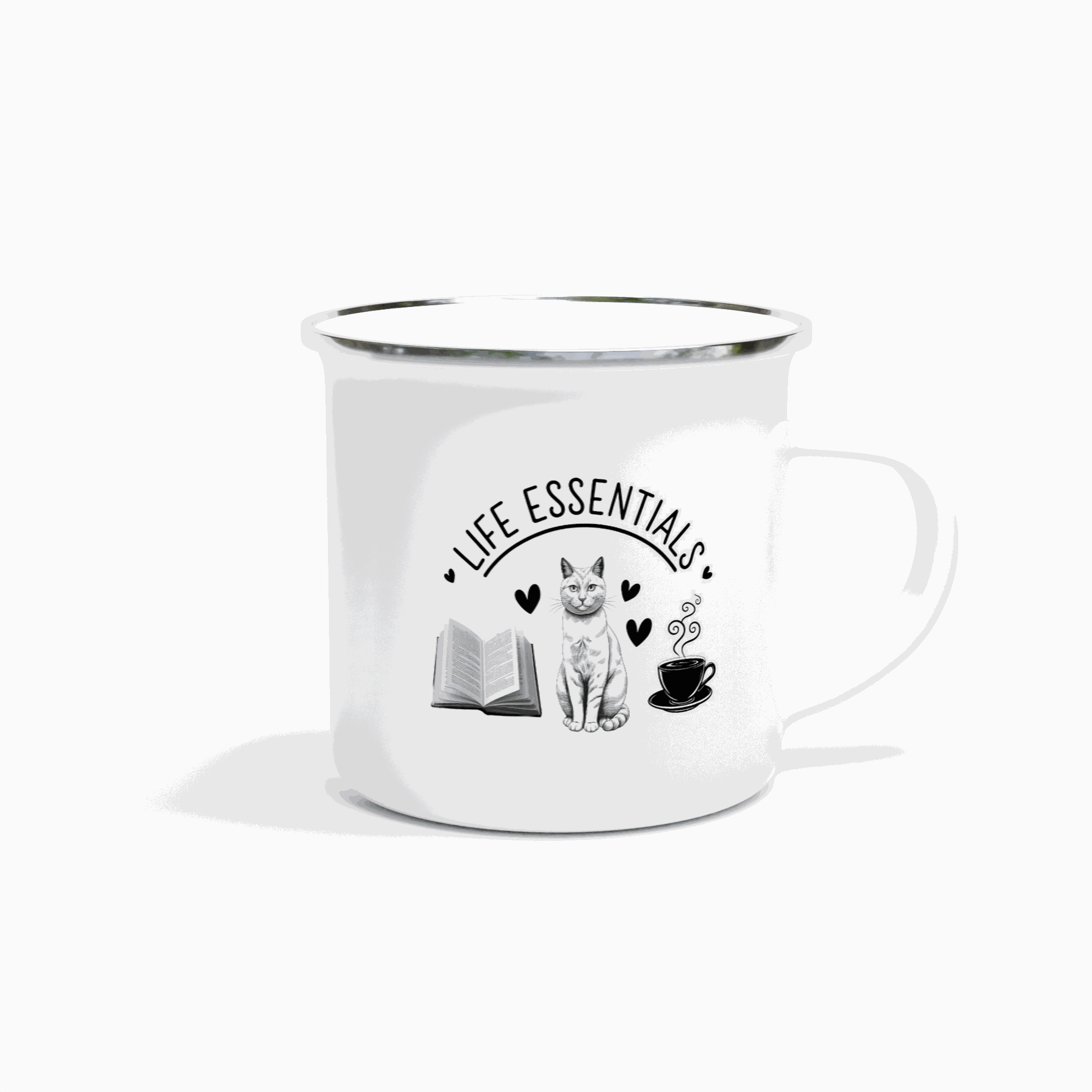 White 12oz Enamel Mug
