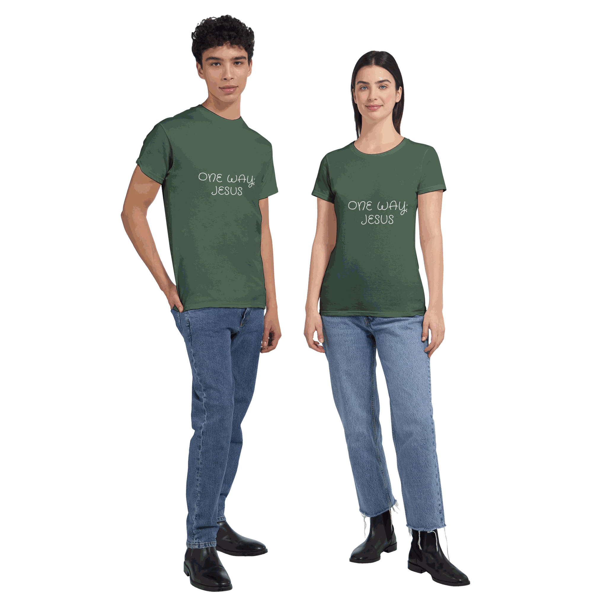 One Way Jesus Heavyweight Unisex Crewneck T-shirt