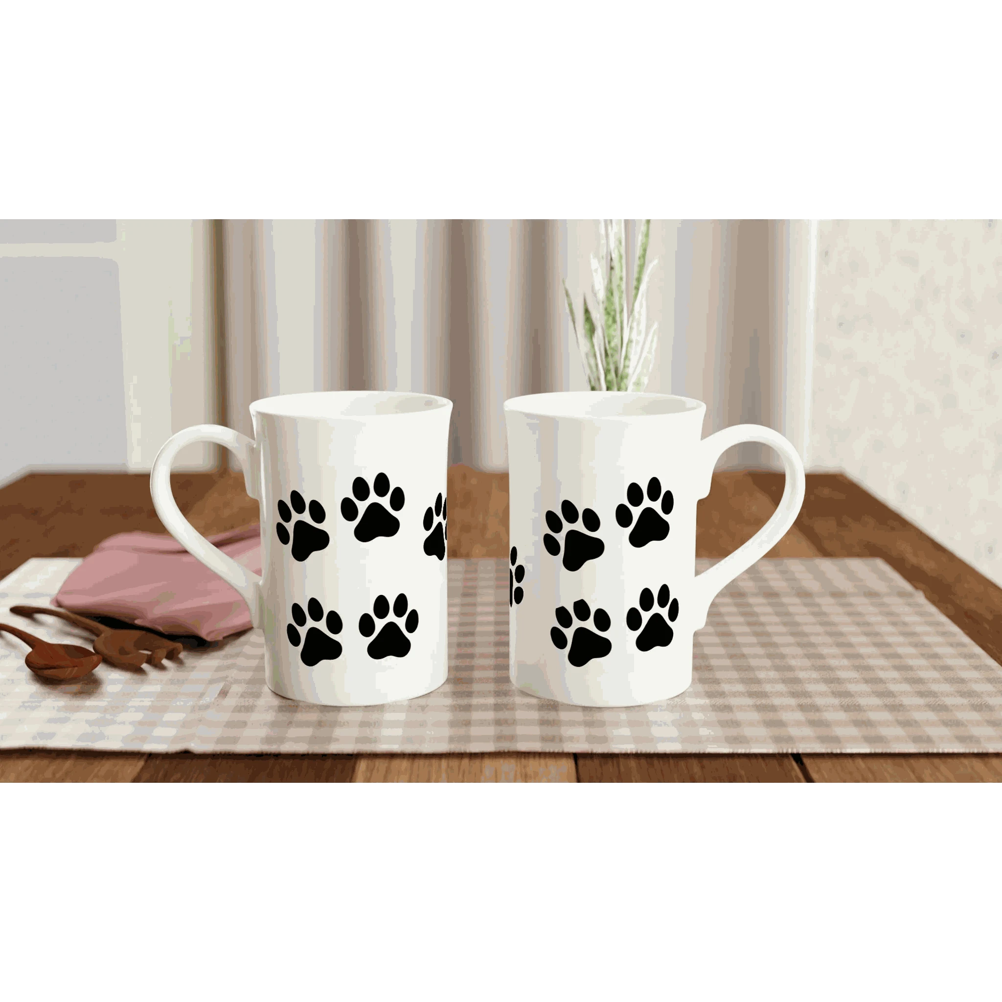Paw Print 10oz Porcelain Mug