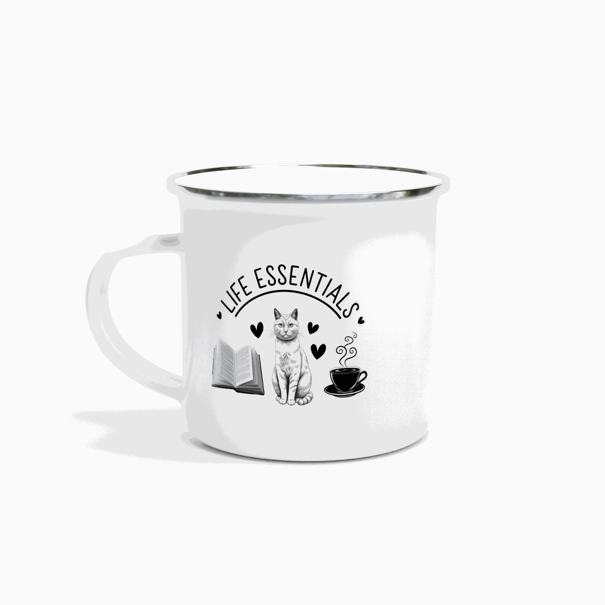 White 12oz Enamel Mug