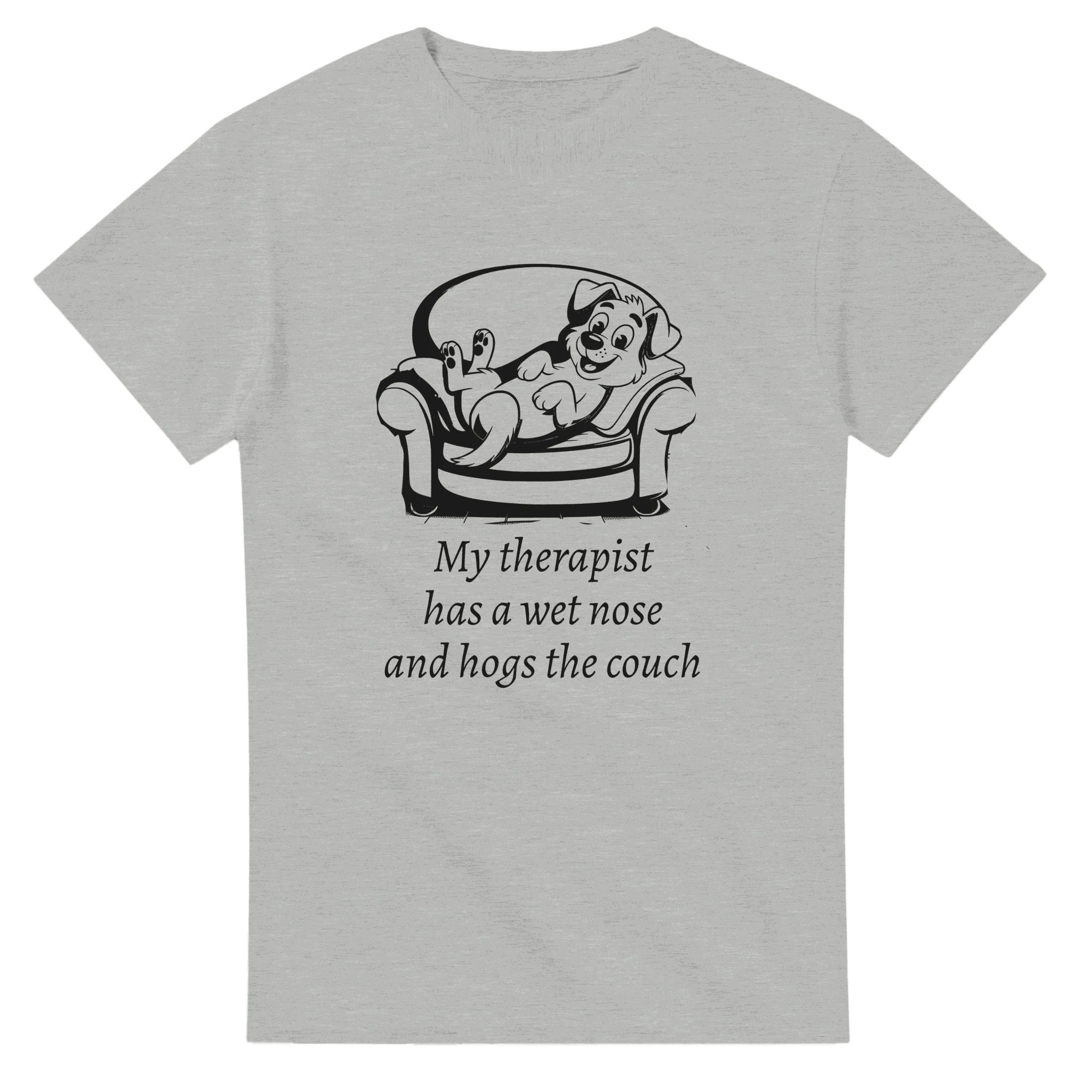 My Therapist Dog Heavyweight Unisex Crewneck T-shirt