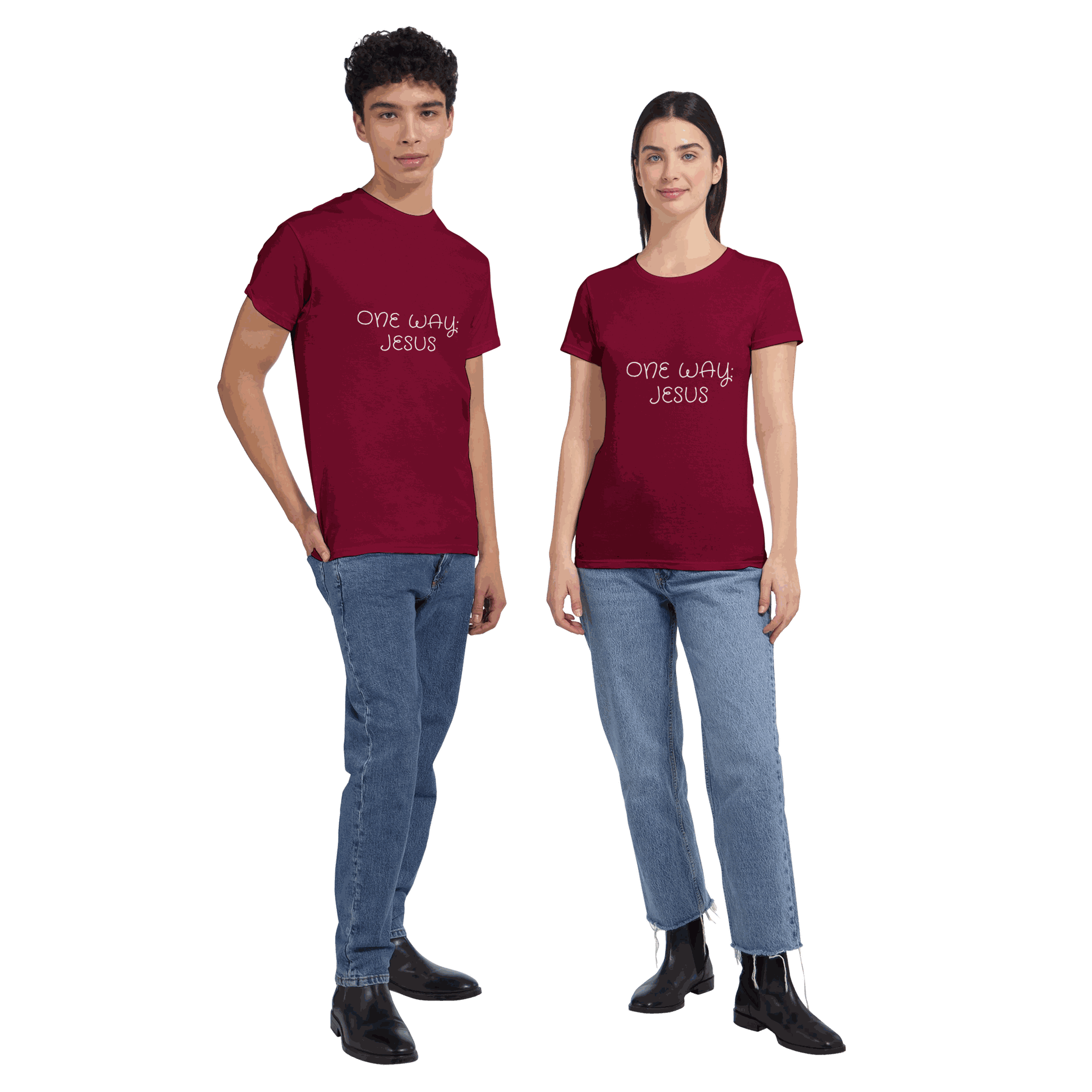 One Way Jesus Heavyweight Unisex Crewneck T-shirt