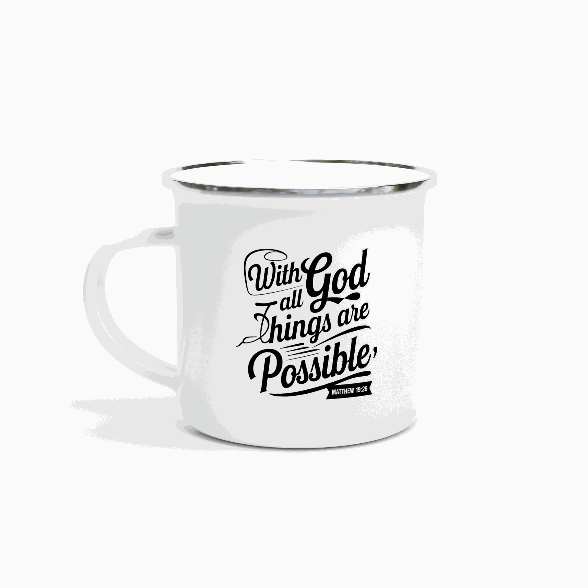 White 12oz Enamel Mug